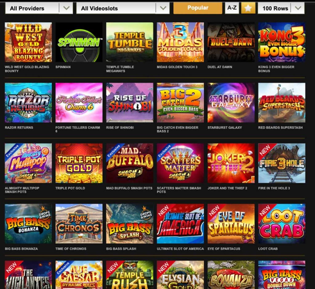 Videoslots-casino-slots-variety-review