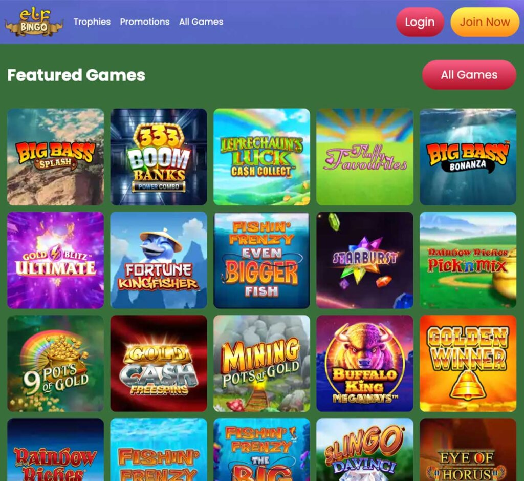 elf-bingo-casino-homepage-review