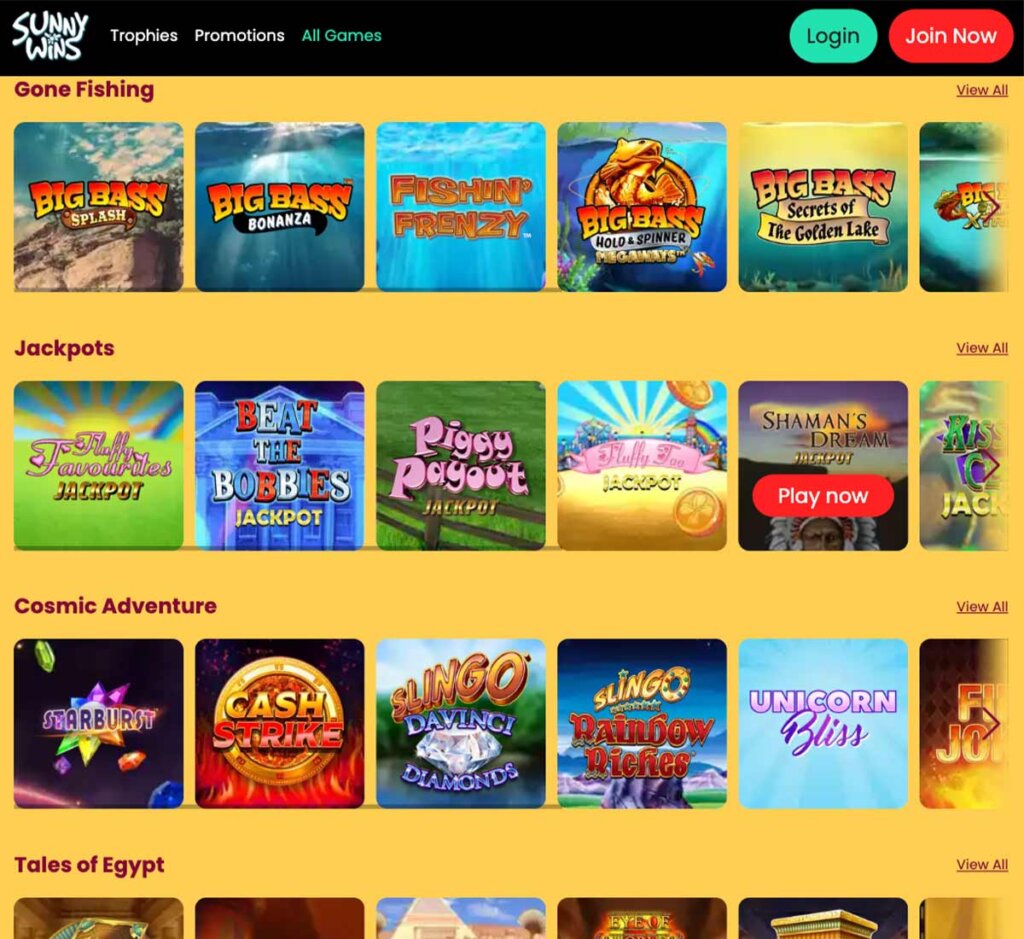 sunny-wins-casino-slots-variety-review