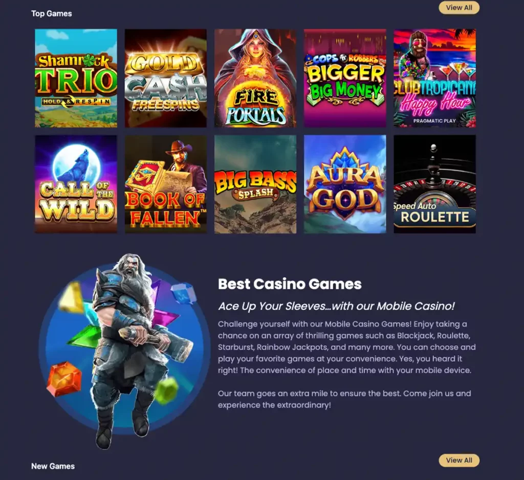 Jackpot Mobile Casino desktop homepage screenshot showing hero banners, navigation menu, featured games, and promotional sections on widescreen interface - tested Jackpot Mobile Casino desktop homepage screenshot showing hero banners, navigation menu, featured games, and promotional sections on widescreen interface - tested