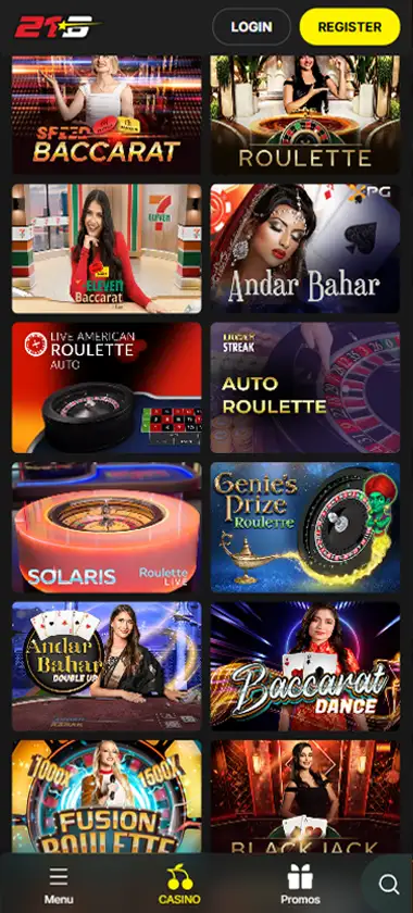 21 Bets Casino live casino mobile interface screenshot showing live dealer games and real-time gameplay - tested 21 Bets Casino live casino mobile interface screenshot showing live dealer games and real-time gameplay - tested