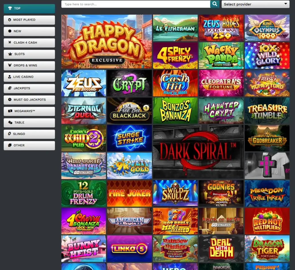 21Prive Casino desktop homepage screenshot showing main navigation, featured games and promotional banners - tested