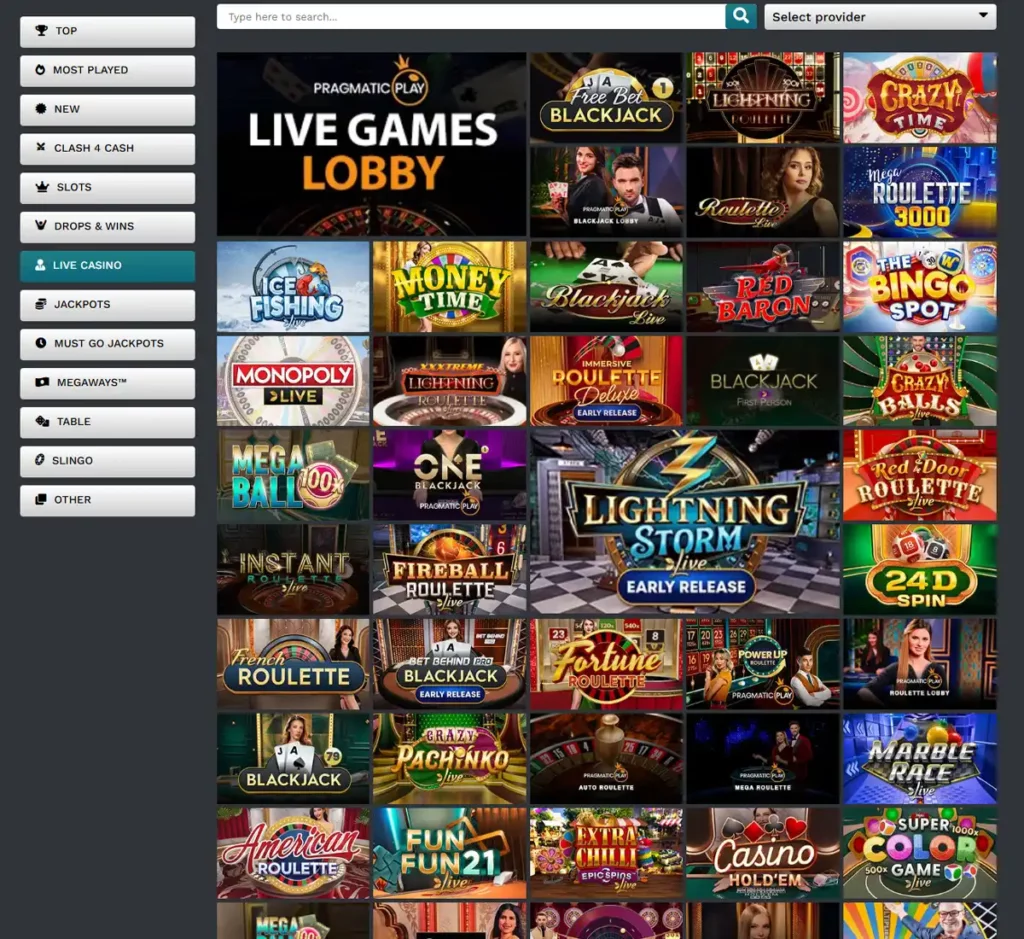 21Prive Casino desktop live dealer games collection screenshot showing roulette, blackjack and baccarat tables in lobby view with categories and provider filters - tested