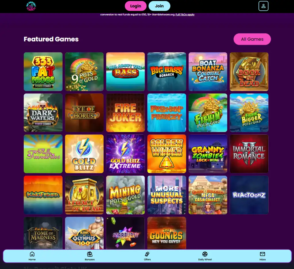 ND slots Casino slot games desktop interface screenshot featuring slot categories and gameplay options - review testing