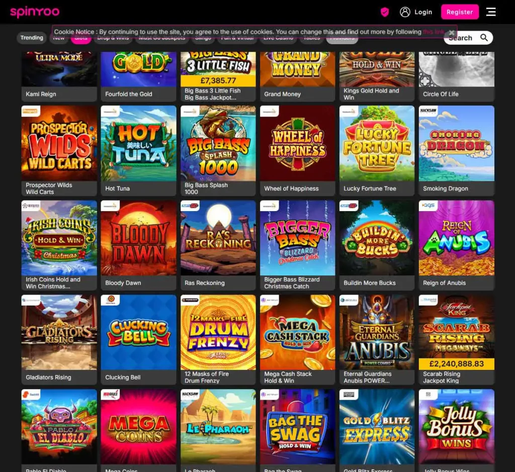 SpinYoo Casino Casino Screenshot 1