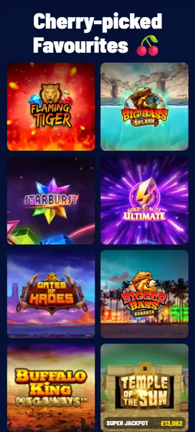 Spin King Casino mobile slots interface screenshot showing slot game selection with popular titles and filtering options - captured during platform testing