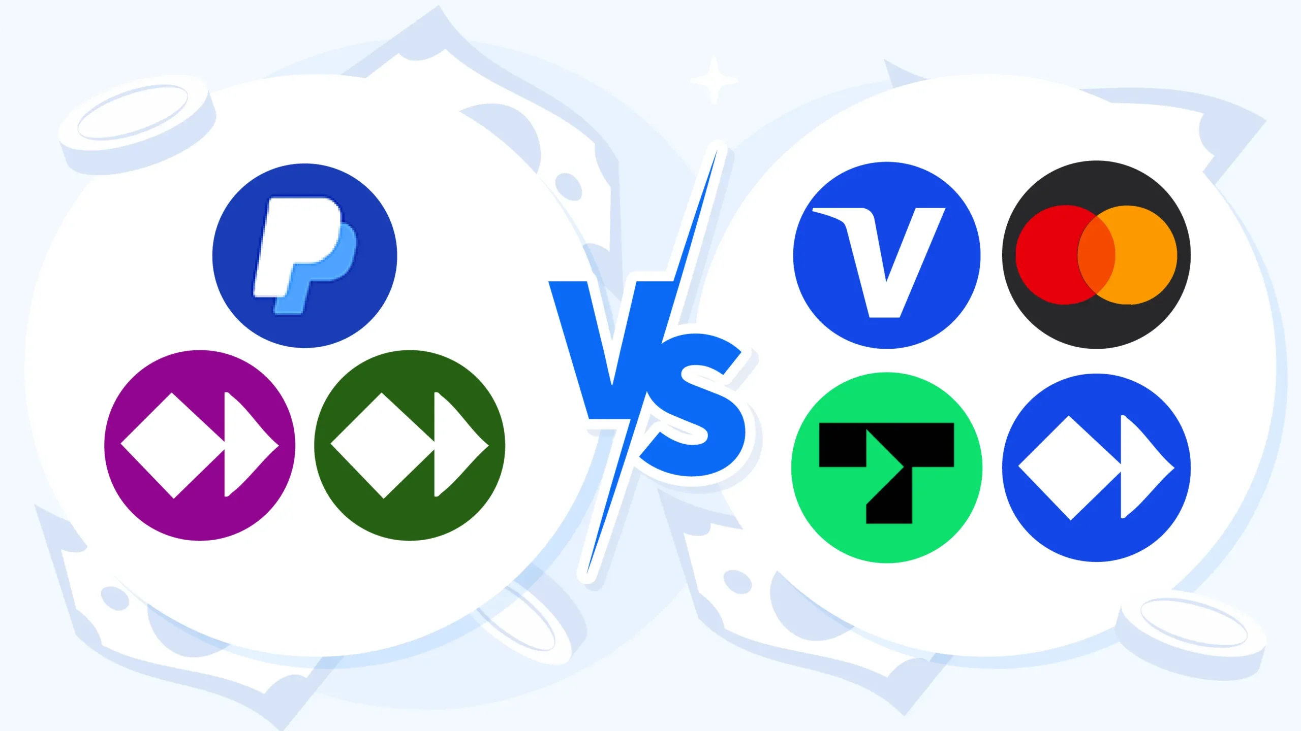 Comparison infographic showing PayPal, Skrill, Neteller e-wallets versus VISA and MasterCard debit cards for UK online casinos, displaying deposit speed, withdrawal times, fees, and bonus eligibility rates with green checkmarks and red X marks