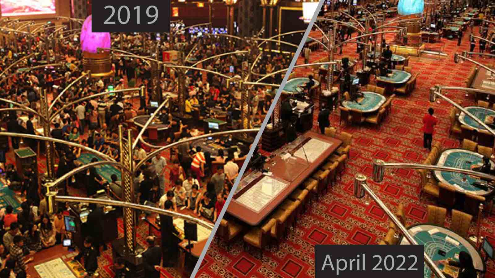 Macau gambling revenues face an unprecedented reduction in April