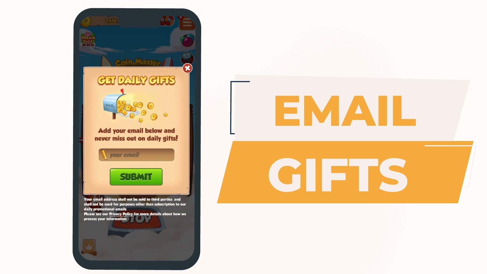 Sign Up for Email Gifts - Coin Master