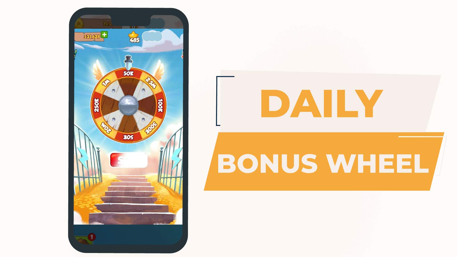 Daily Bonus Wheel Rewards - Coin Master