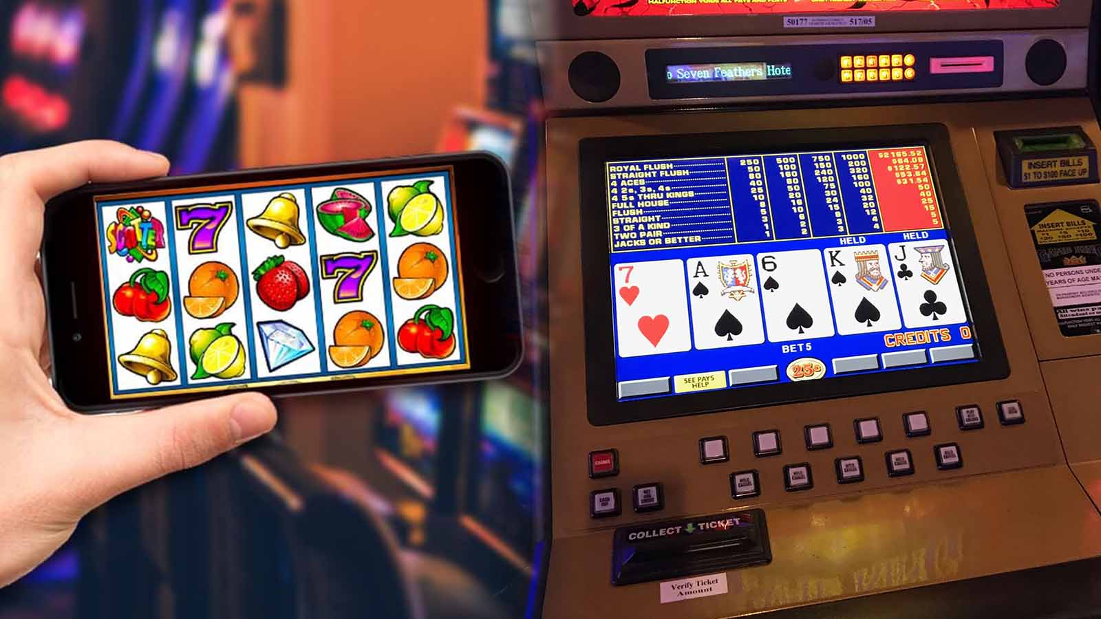 Video Poker versus Online Slots odds