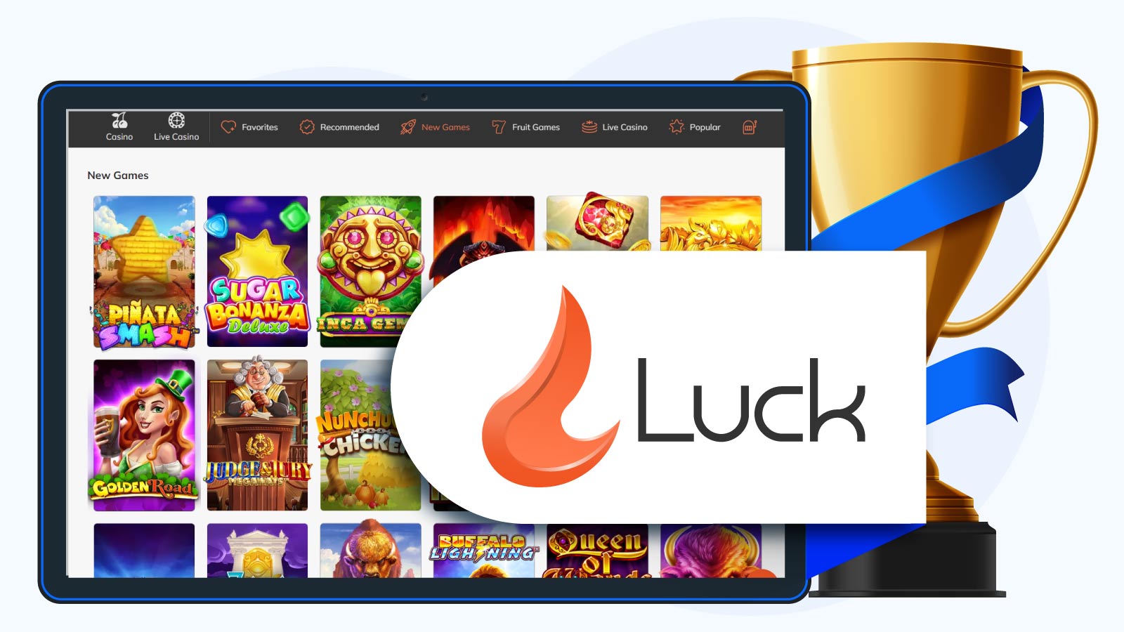Luck.com Casino – No #1. Best New Casino UK in 2023