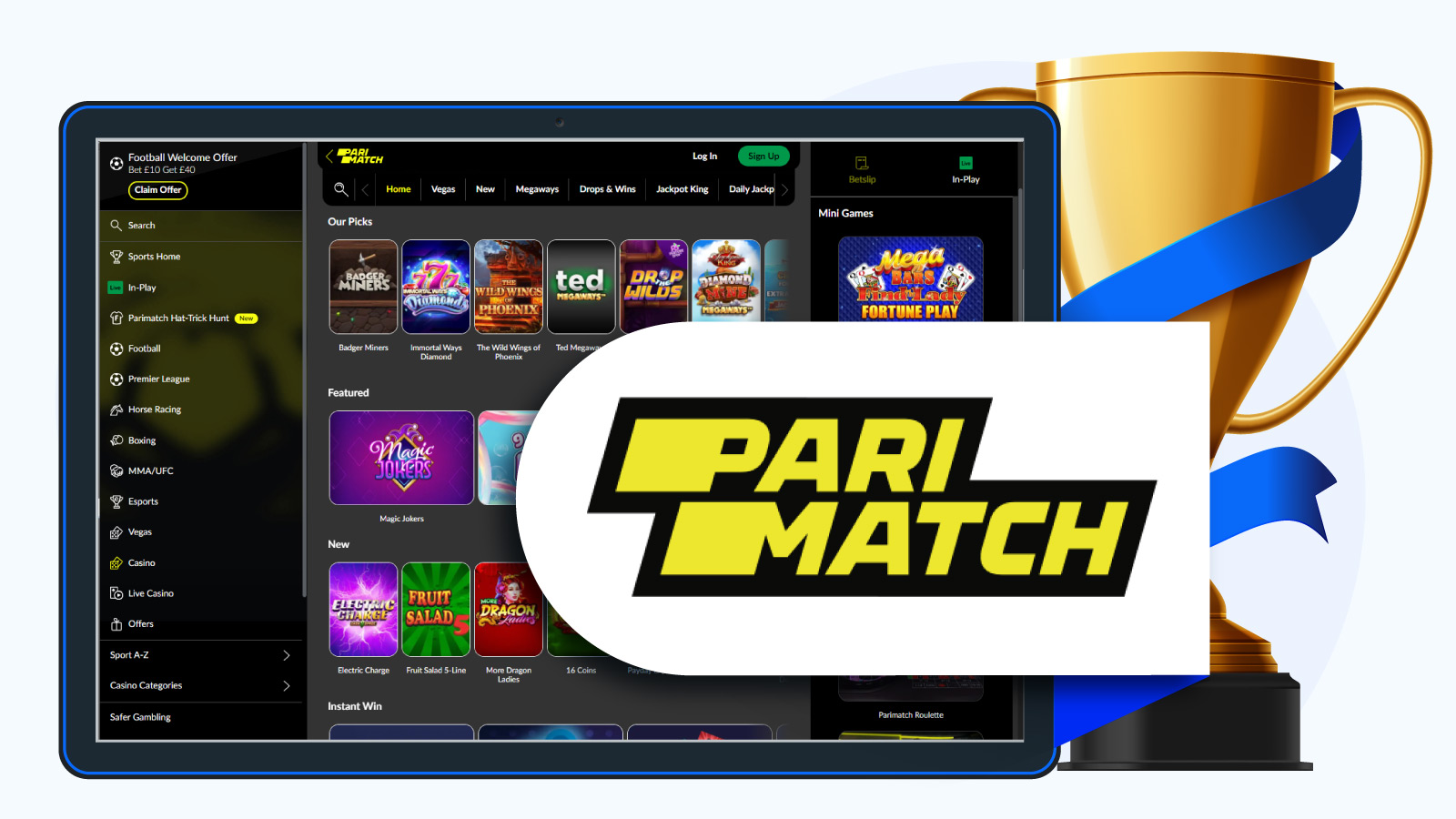 Parimatch Casino - The Best £10 Deposit Casino in the UK