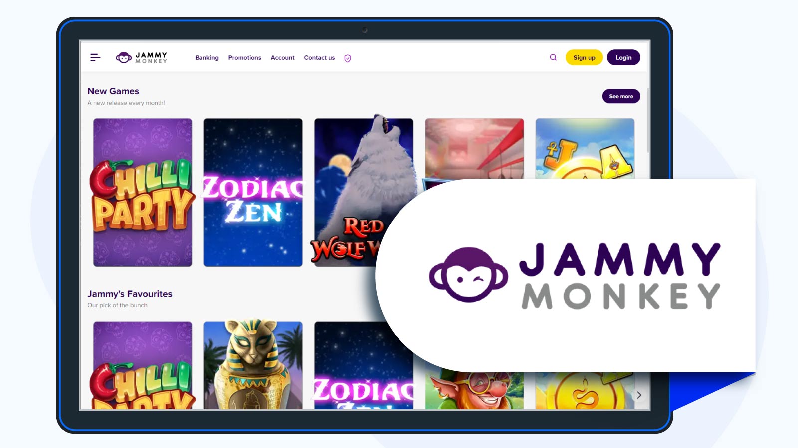 Jammy Monkey - Best Casino Welcome Bonus UK