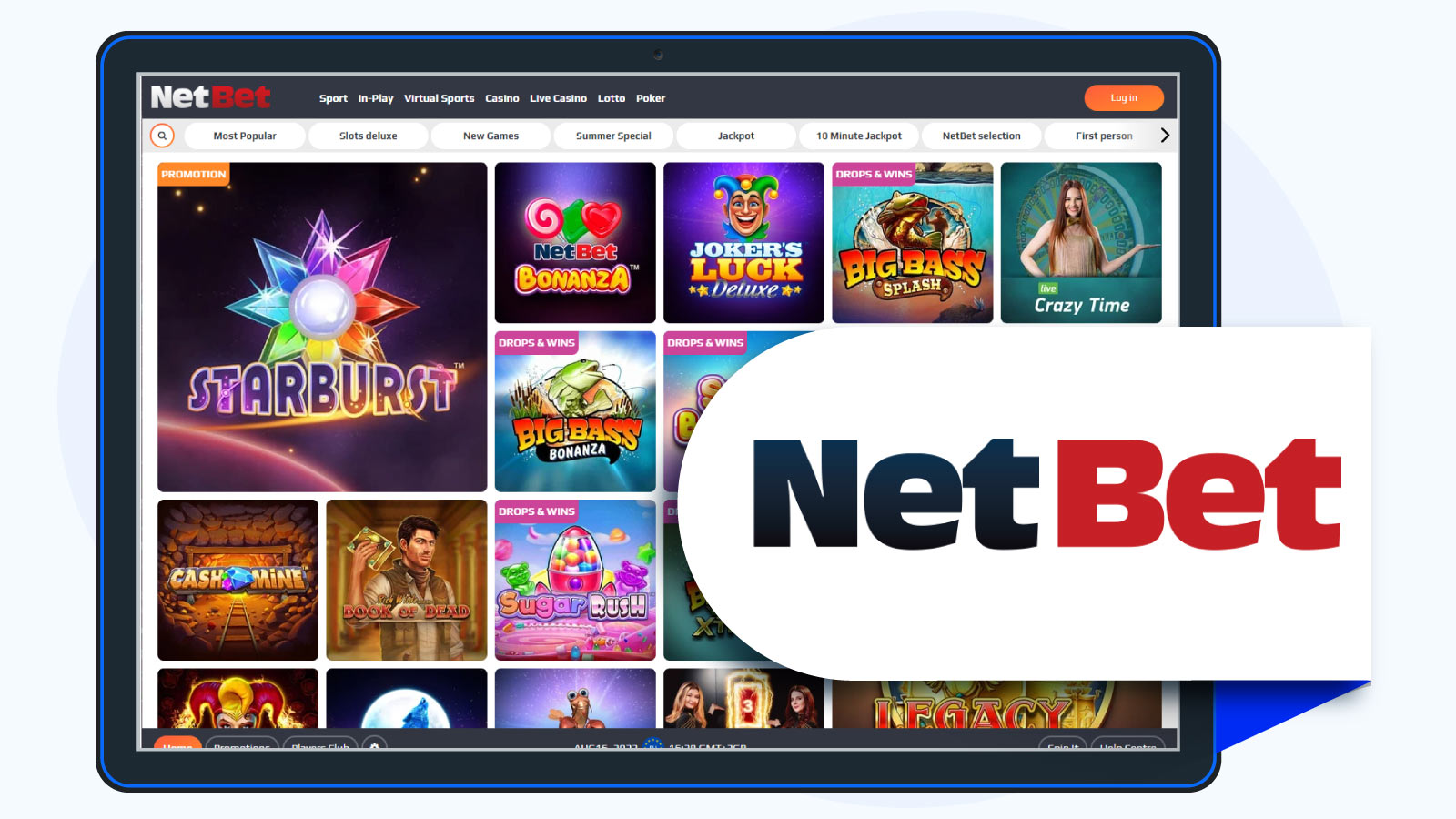 NetBet Casino homepage