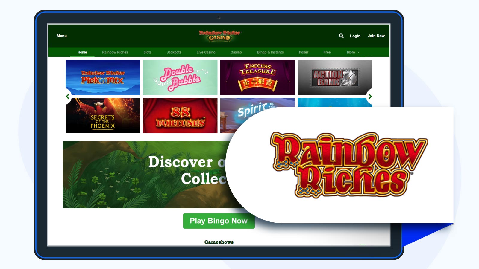 Rainbow Riches - Trending No Wagering Online Casino Bonus