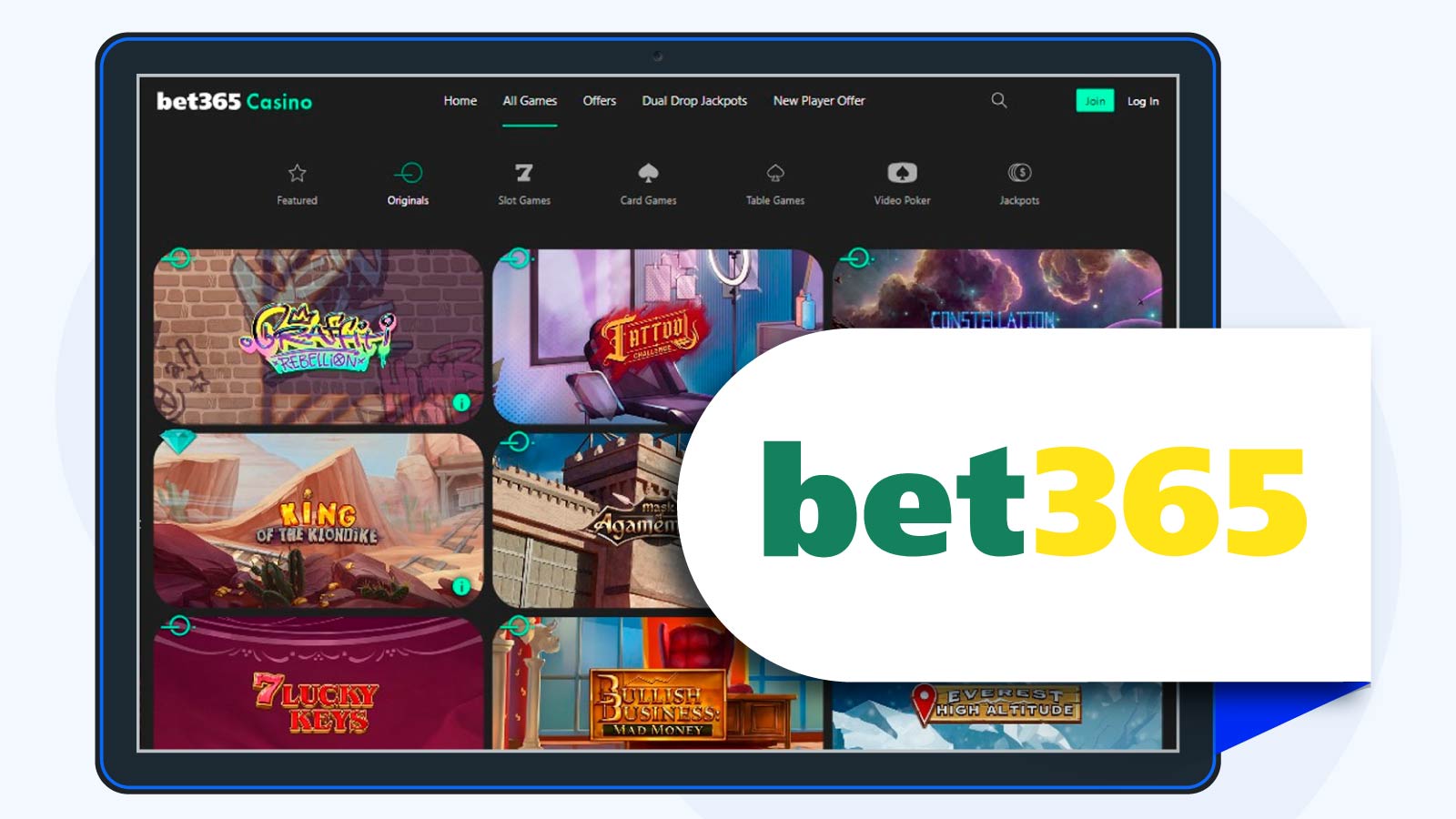 Bet365 Casino Bonus - Stake £10 get 50 free spins at Bet365