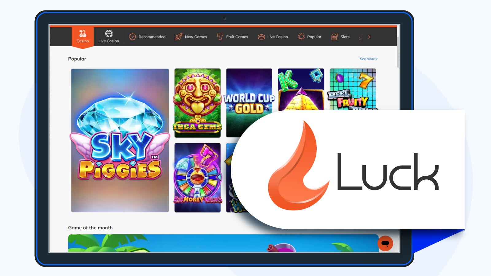 Luck.com - Best Online Casino Bonus for Low Deposits