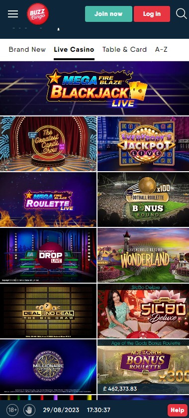 buzz-bingo-casino-live-dealer-games-collection-mobile-review