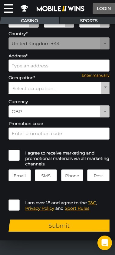 mobile-wins-casino-registration-process-step-3