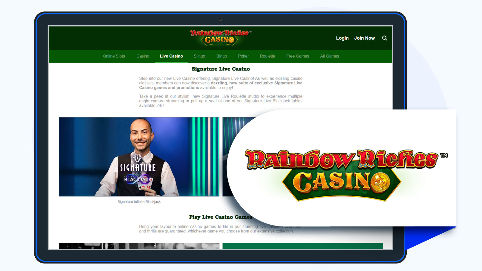 Rainbow Riches Casino Safest Blackjack Casino
