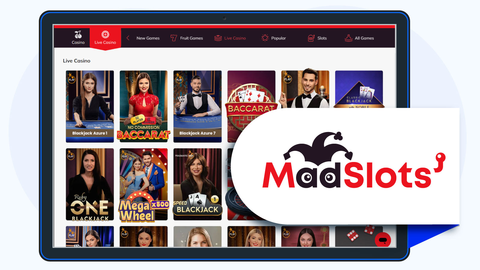 MadSlots Casino Best Live Casino of the Month