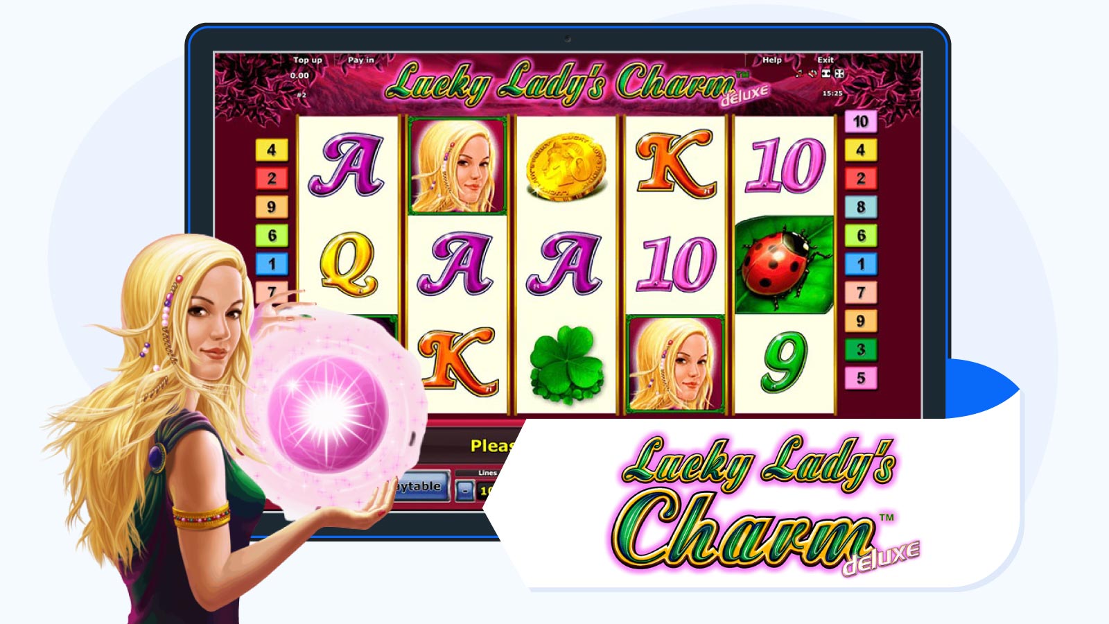 Mini review for Lucky Lady’s Charm Deluxe slot