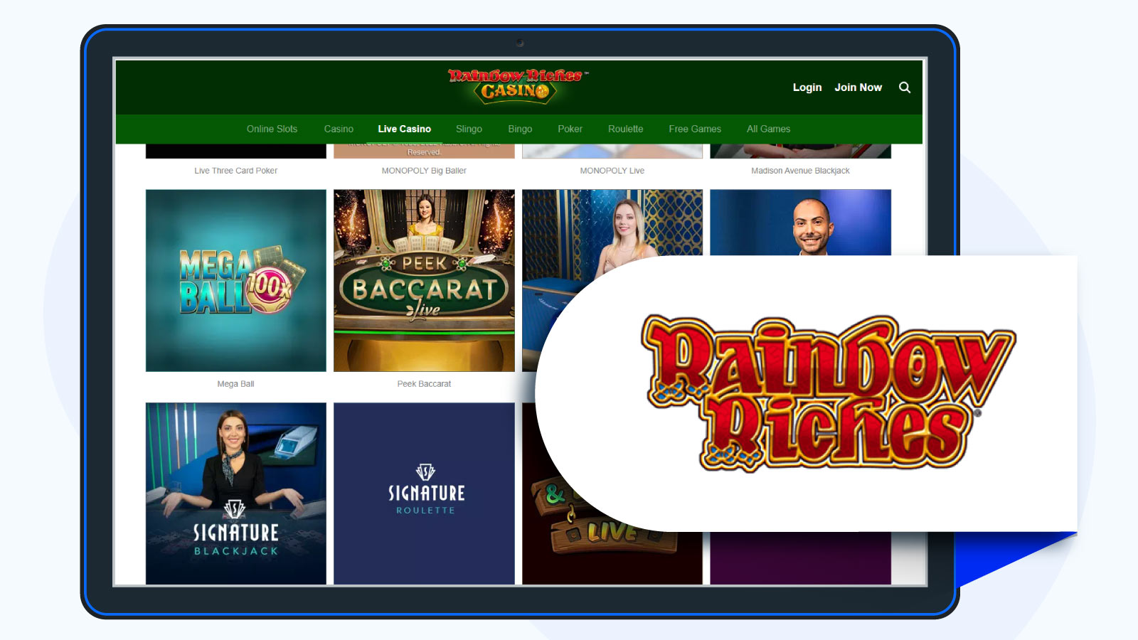 Rainbow Riches – our best baccarat casino for providers
