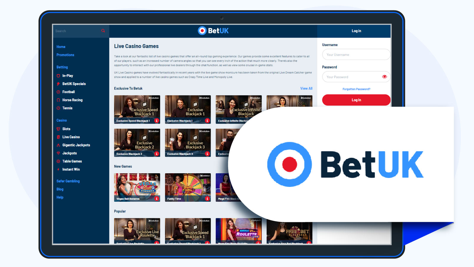 BetUK Casino Most Compatible Live Casino with PayPal