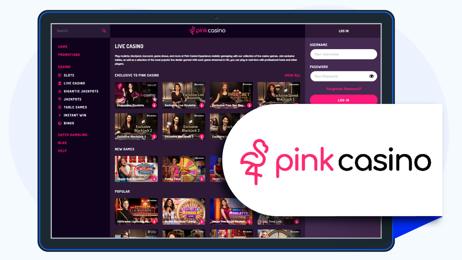 Pink Casino Best Live Dealer Game Collection