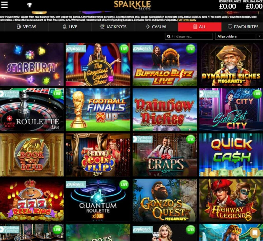 sparkle-slots-casino-collection-of-games-review