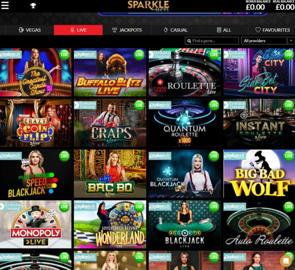 sparkle-slots-casino-live-dealer-games-collection-review
