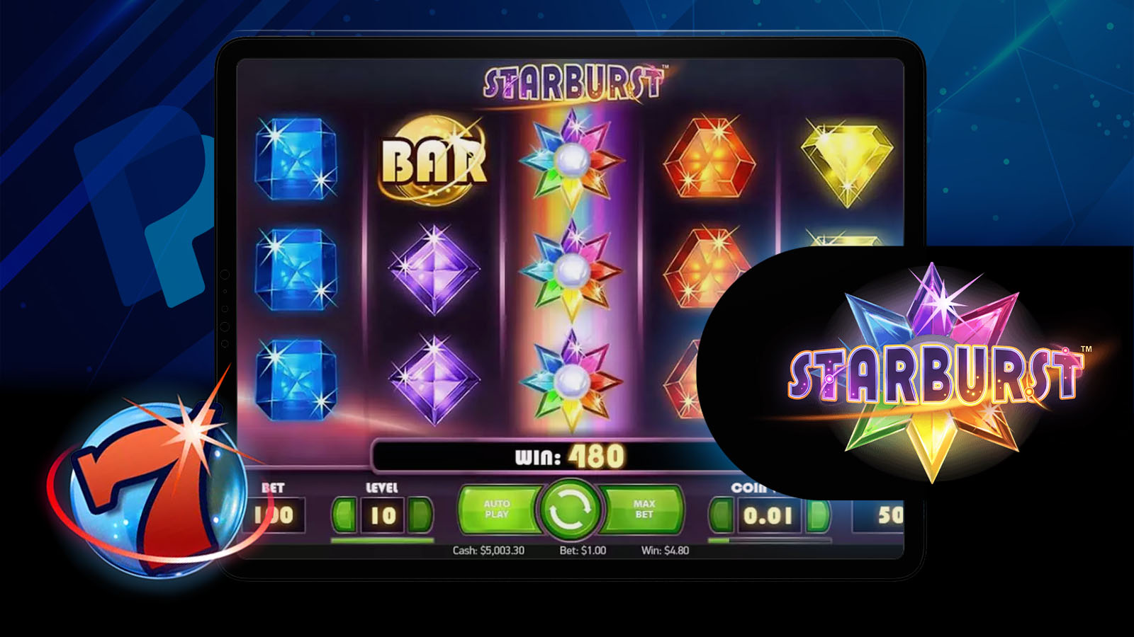 Starburst-Best PayPal Casino Slots