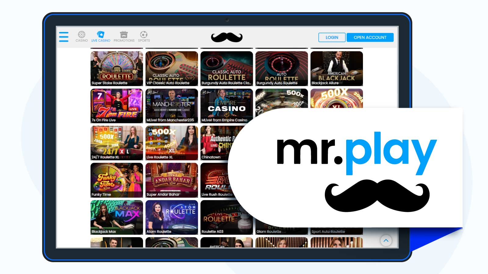 mr.play – Best for Live Casino Games