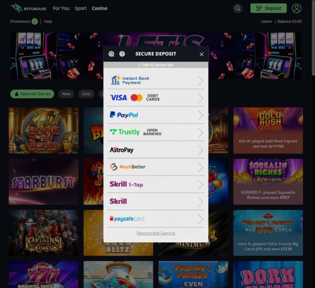betgrouse-casino-deposit-methods-available-review