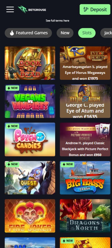 betgrouse-casino-slots-variety-mobile-review