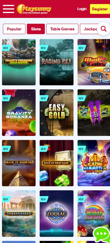 playsunny-casino-slots-variety-mobile-review