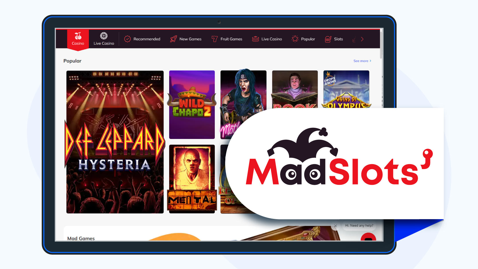 MadSlots Casino – Best for fast payouts with no fees