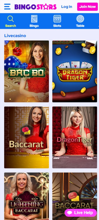 bingo-stars-casino-live-baccarat-games-mobile-review