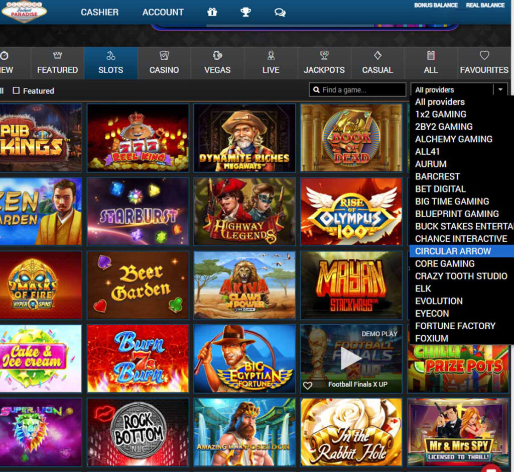 jackpot-paradise-casino-software-providers-available-review
