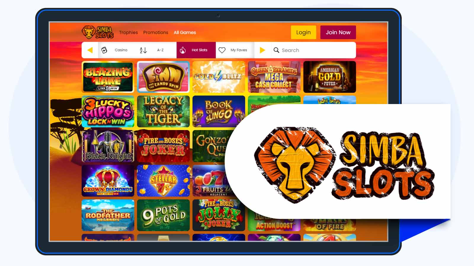 Simba Slots- 5 Free Spins No Deposit Needed