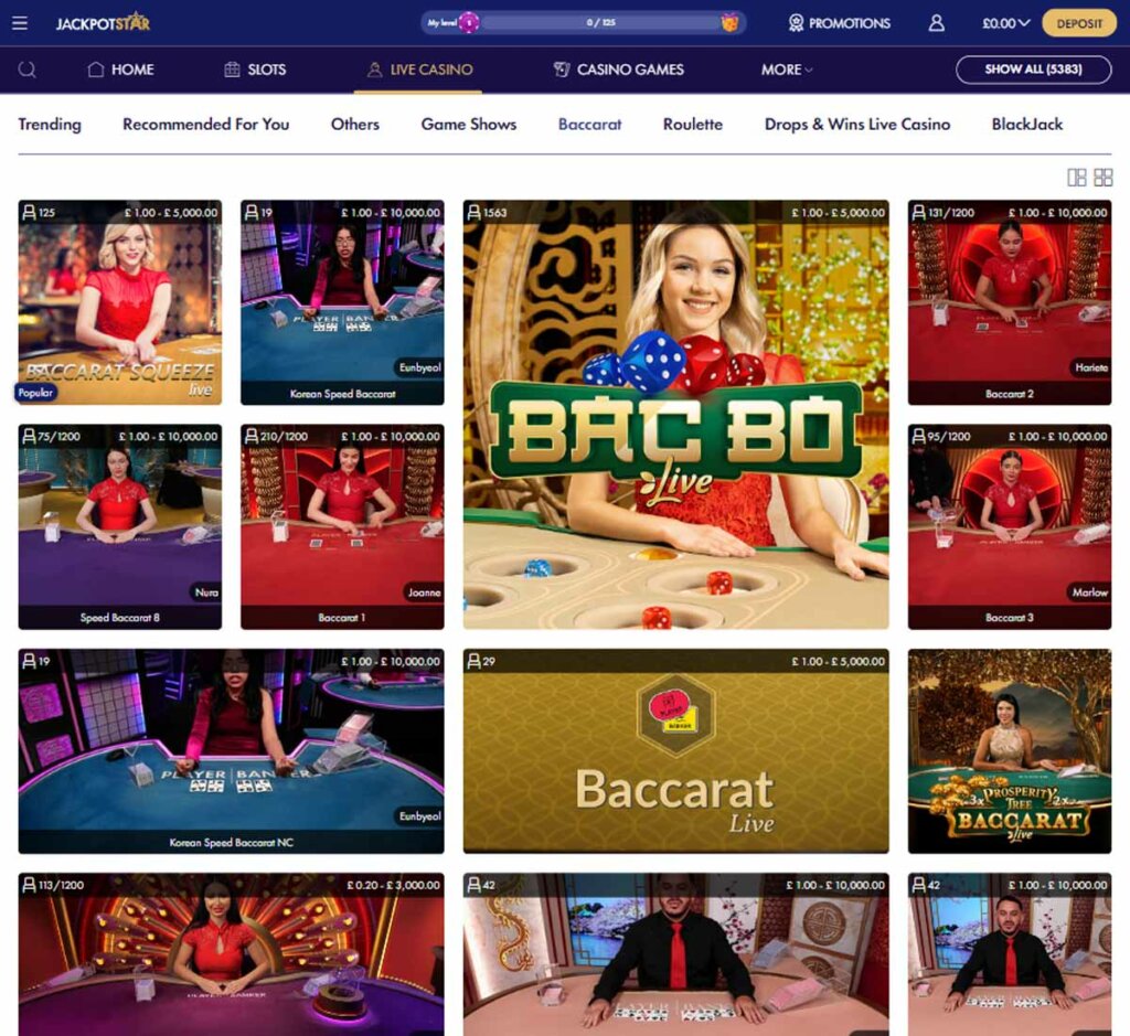 jackpot-star-casino-live-dealer-baccarat-games-review