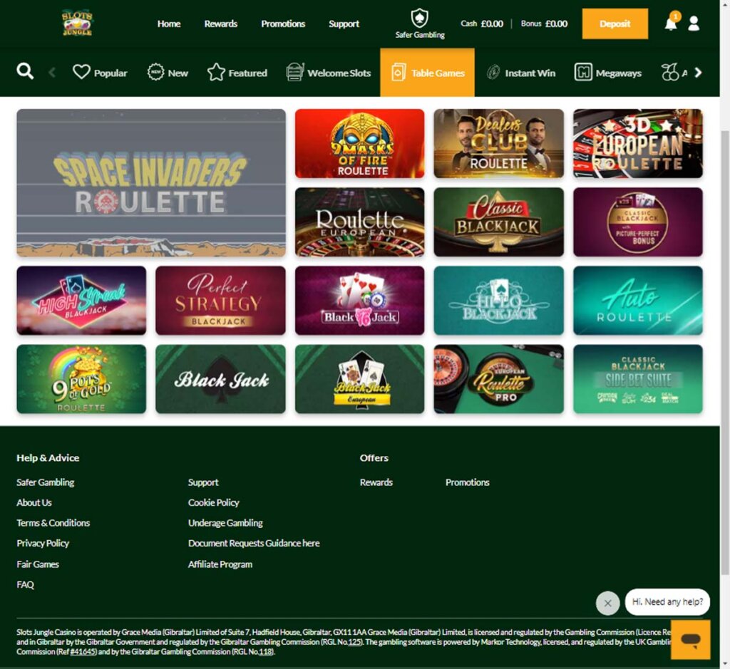 slots-jungle-casino-table-games-collection-review