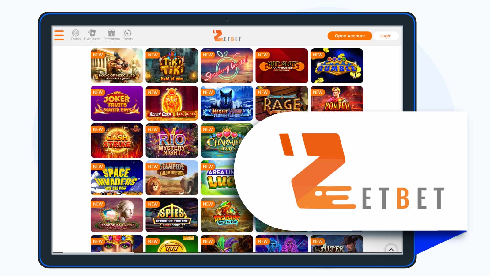 ZetBet Casino Great Playtech Game Library