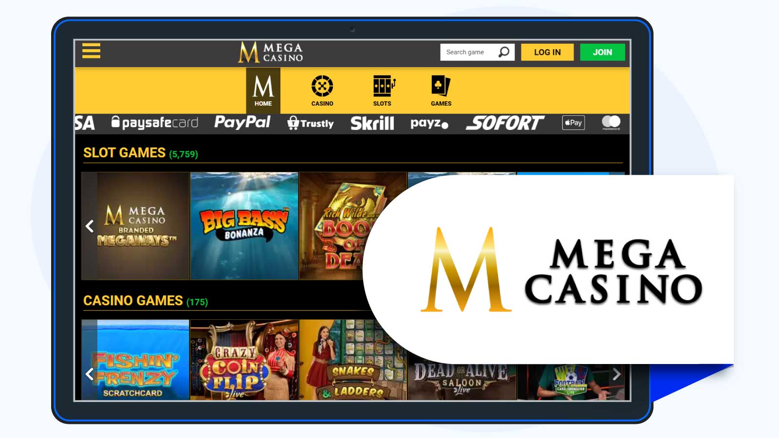 Mega Casino – Variety of Payment Methods
