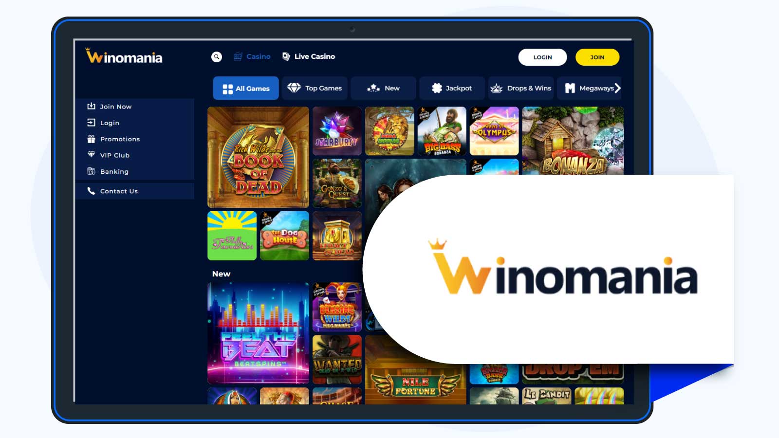 Winomania Casino – Popular PayPal Casino for No Wager Bonuses