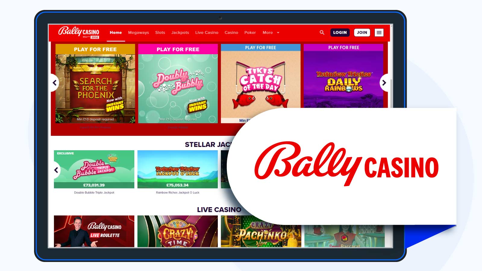 Bally Casino Real Time Gaming