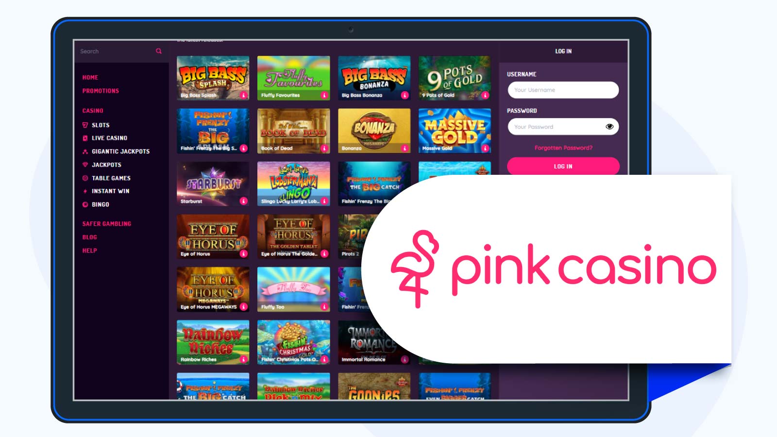 Pink Casino Best for Games Diversity