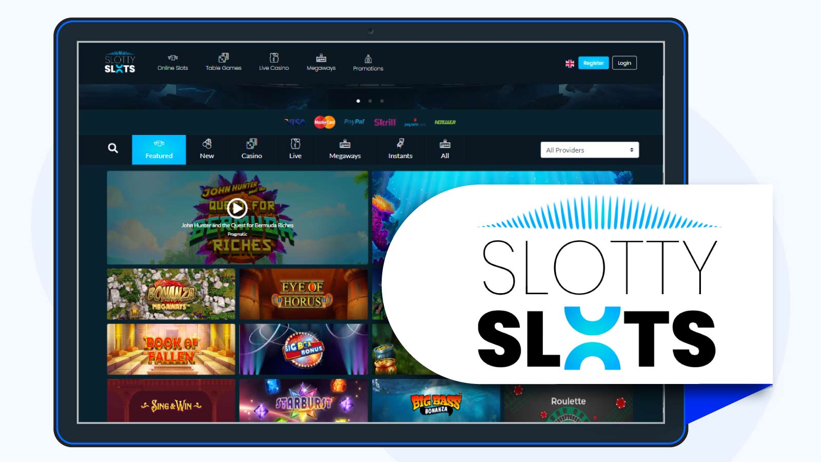 Slotty Slots Casino- No limits on Neteller Transactions