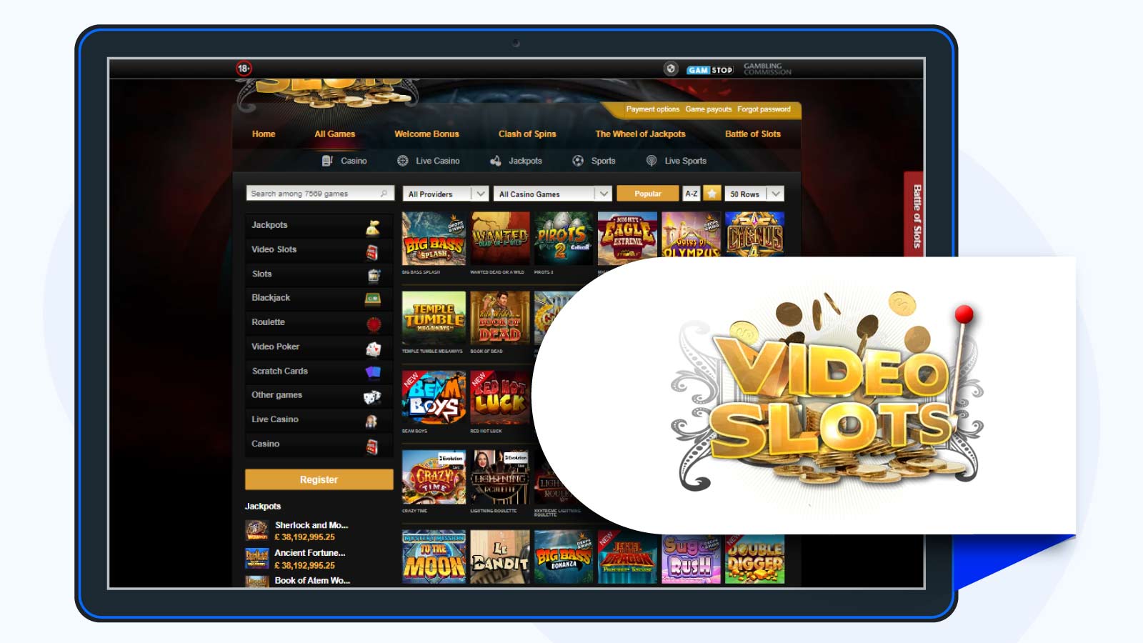 VideoSlots Casino Best Paysafecard Casino UK for No Wagering Bonuses
